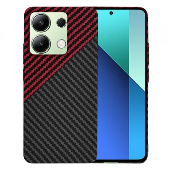 Husa pentru Xiaomi Redmi Note 13 4G, Techsuit, Carbonite FiberShell Vortex, Rosie