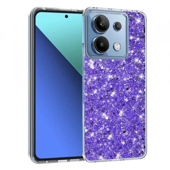 Husa pentru Xiaomi Redmi Note 13 4G, Techsuit, Sparkly Glitter, Mov
