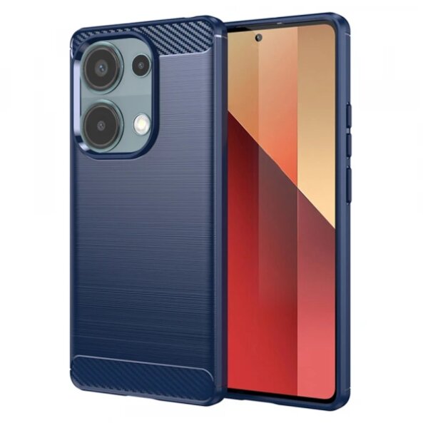 Husa pentru Xiaomi Redmi Note 13 Pro 4G / Poco M6 Pro 4G, Techsuit, Carbon, Albastra