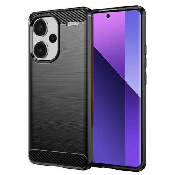 Husa pentru Xiaomi Redmi Note 13 Pro+, Techsuit, Carbon, Neagra