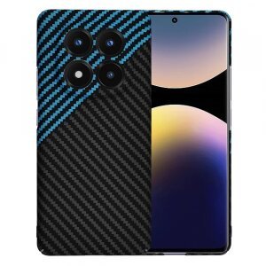 Husa pentru Xiaomi Redmi Note 14 Pro+ 5G, Techsuit, Carbonite FiberShell, Bleu