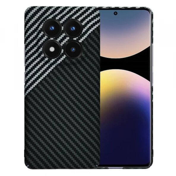 Husa pentru Xiaomi Redmi Note 14 Pro+ 5G, Techsuit, Carbonite FiberShell, Gri