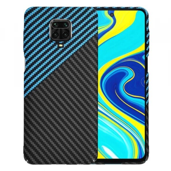 Husa pentru Xiaomi Redmi Note 9S / Note 9 Pro / Note 9 Pro Max, Techsuit, Carbonite FiberShell, Bleu
