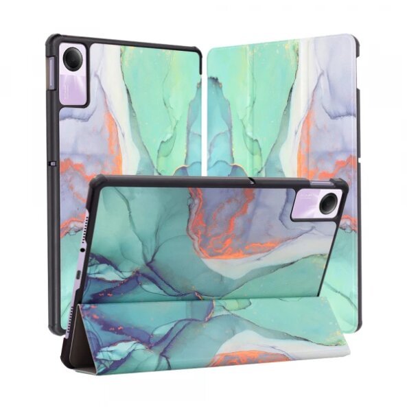 Husa pentru Xiaomi Redmi Pad SE, Techsuit, FoldPro Green Time, Multicolor