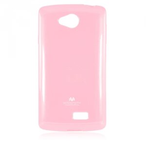 Husa silicon TPU LG F60 Goospery Mercury Jelly roz Blister Originala