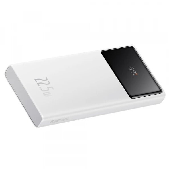 Baterie Externa Baseus Star Lord, 10000mAh, 22.5W, QC + PD, 1 x USB-C - 2 x USB-A, Alba PPXJ100002 