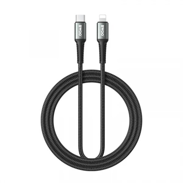 Cablu Date si Incarcare USB-C - USB-C BWOO X288C, 60W, 3m, Negru 