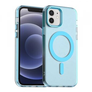 Husa MagSafe pentru Apple iPhone 12 / 12 Pro, Techsuit, CandyCase, Albastra