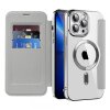 Husa MagSafe pentru Apple iPhone 13 Pro Max, Techsuit, SmartMag Book, Gri