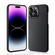 Husa MagSafe pentru Apple iPhone 14 Pro Max, Techsuit, Aramid Fiber, Neagra