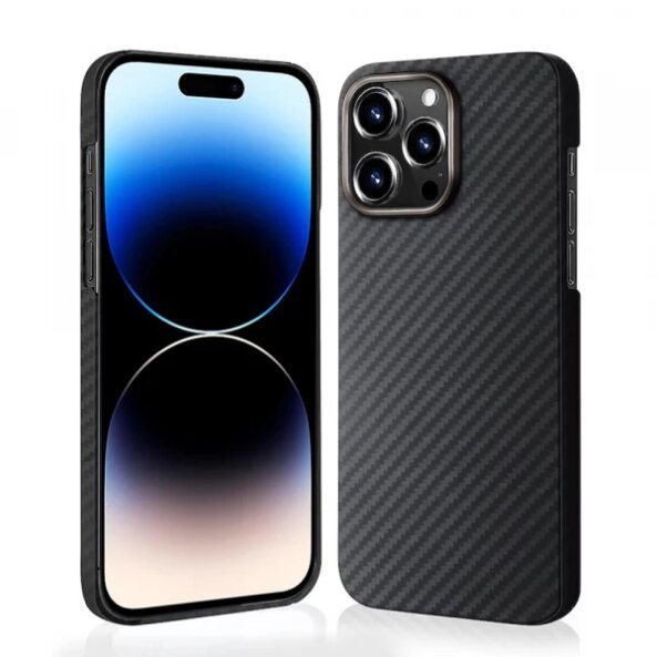 Husa MagSafe pentru Apple iPhone 14 Pro, Techsuit, Aramid Fiber, Neagra