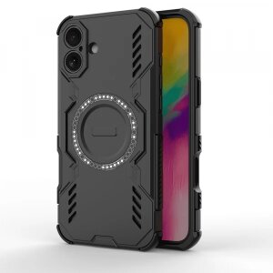 Husa MagSafe pentru Apple iPhone 16 Plus, Techsuit, ArmorMag, Neagra