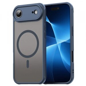 Husa MagSafe pentru Apple iPhone 17 Air, Techsuit, HaloFrost II, Bleumarin