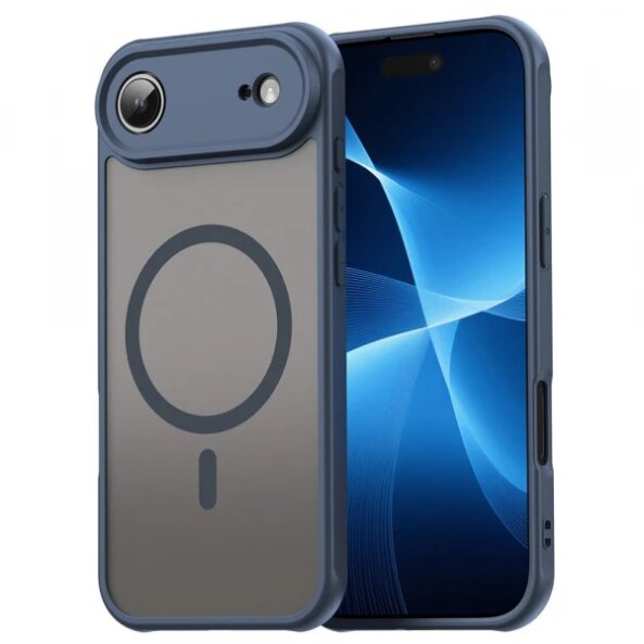 Husa MagSafe pentru Apple iPhone 17 Air, Techsuit, HaloFrost II, Bleumarin