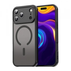 Husa MagSafe pentru Apple iPhone 17 Pro Max, Techsuit, HaloFrost II, Neagra