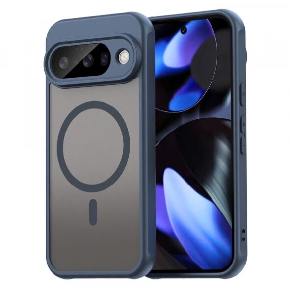 Husa MagSafe pentru Google Pixel 10, Techsuit, HaloFrost II, Bleumarin