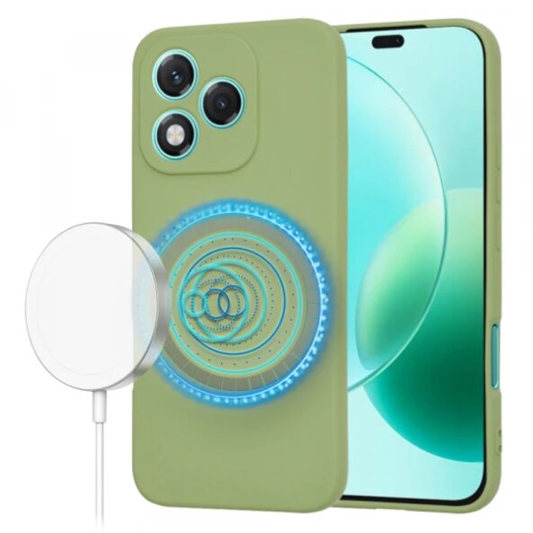 Husa MagSafe pentru Honor 400 Lite, Techsuit, SoftFlex Matcha, Verde Deschis