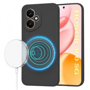 Husa MagSafe pentru Honor 400, Techsuit, SoftFlex, Neagra