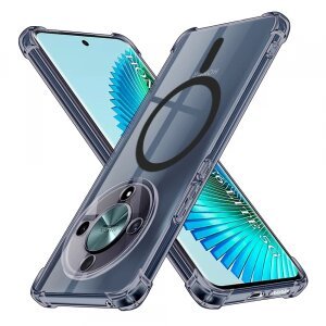 Husa MagSafe pentru Honor Magic6 Lite, Techsuit, Shockproof Clear, Neagra