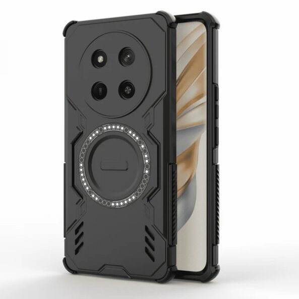 Husa MagSafe pentru Honor X9c / Magic7 Lite, Techsuit, ArmorMag, Neagra