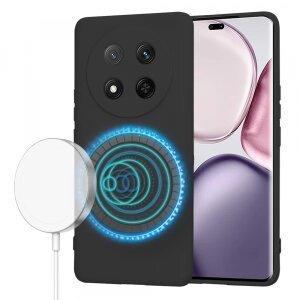 Husa MagSafe pentru Honor X9c / Magic7 Lite, Techsuit, SoftFlex, Neagra