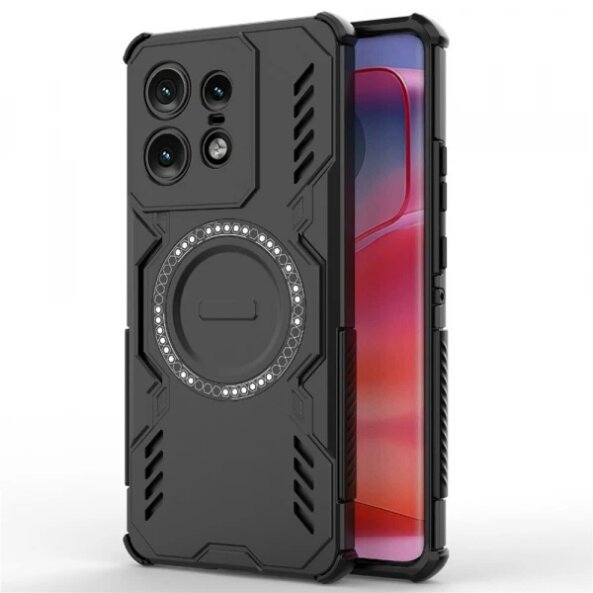 Husa MagSafe pentru Motorola Edge 50 Pro, Techsuit, ArmorMag, Neagra