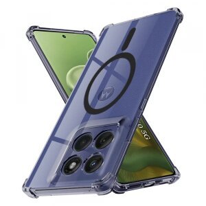 Husa MagSafe pentru Motorola Edge 60 Fusion / Edge 60, Techsuit, Shockproof Clear, Neagra