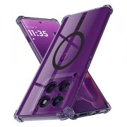 Husa MagSafe pentru Motorola Edge 60 Pro, Techsuit, Shockproof Clear, Neagra