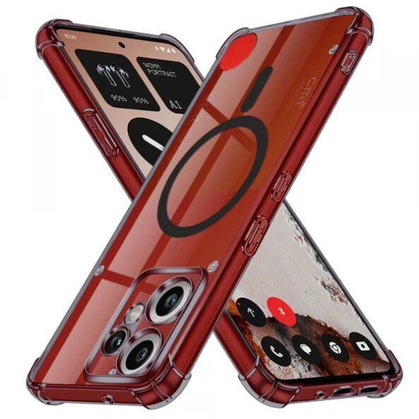 Husa MagSafe pentru Nothing CMF Phone 2 Pro, Techsuit, Shockproof Clear, Neagra