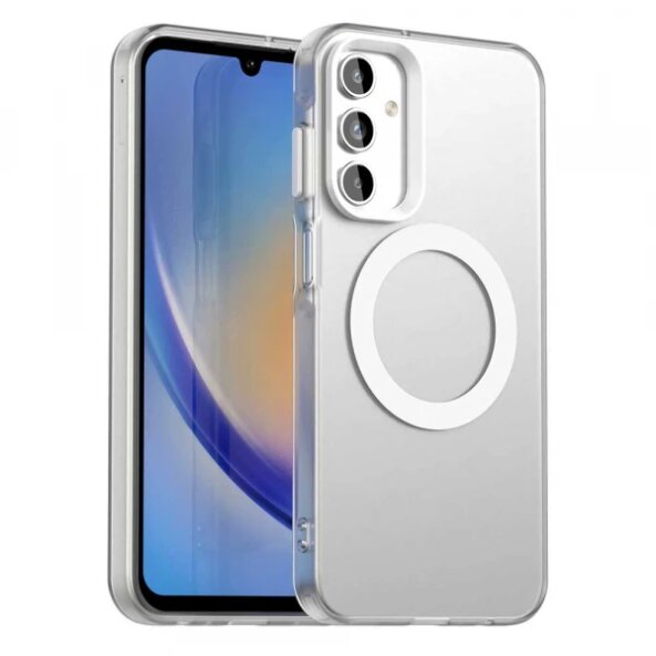 Husa MagSafe pentru Samsung Galaxy A15 5G A156 / A15 A155, Techsuit, CandyCase, Alba