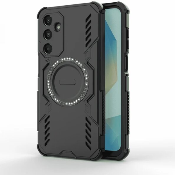 Husa MagSafe pentru Samsung Galaxy A16 5G A166 / A16 4G A165, Techsuit, ArmorMag, Neagra