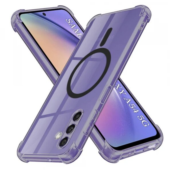 Husa MagSafe pentru Samsung Galaxy A54 A546, Techsuit, Shockproof Clear, Neagra