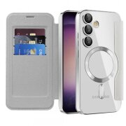 Husa MagSafe pentru Samsung Galaxy S23 S911, Techsuit, SmartMag Book, Gri