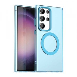 Husa MagSafe pentru Samsung Galaxy S23 Ultra S918, Techsuit, CandyCase, Albastra