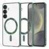 Husa MagSafe pentru Samsung Galaxy S24 S921, Techsuit, Luxury Crystal, Verde Inchis