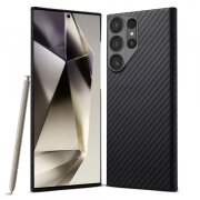 Husa MagSafe pentru Samsung Galaxy S24 Ultra S928, Techsuit, Aramid Fiber, Neagra