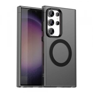 Husa MagSafe pentru Samsung Galaxy S24 Ultra S928, Techsuit, CandyCase, Neagra