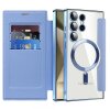 Husa MagSafe pentru Samsung Galaxy S24 Ultra S928, Techsuit, SmartMag Book, Bleu