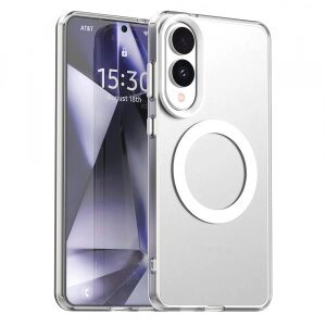 Husa MagSafe pentru Samsung Galaxy S25 Edge S937, Techsuit, CandyCase, Alba