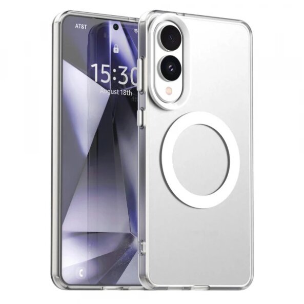 Husa MagSafe pentru Samsung Galaxy S25 Edge S937, Techsuit, CandyCase, Alba