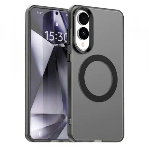 Husa MagSafe pentru Samsung Galaxy S25 Edge S937, Techsuit, CandyCase, Neagra