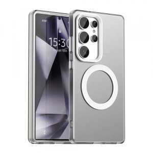 Husa MagSafe pentru Samsung Galaxy S25 Ultra S938, Techsuit, CandyCase, Alba