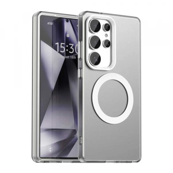 Husa MagSafe pentru Samsung Galaxy S25 Ultra S938, Techsuit, CandyCase, Alba