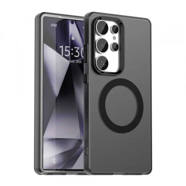 Husa MagSafe pentru Samsung Galaxy S25 Ultra S938, Techsuit, CandyCase, Neagra