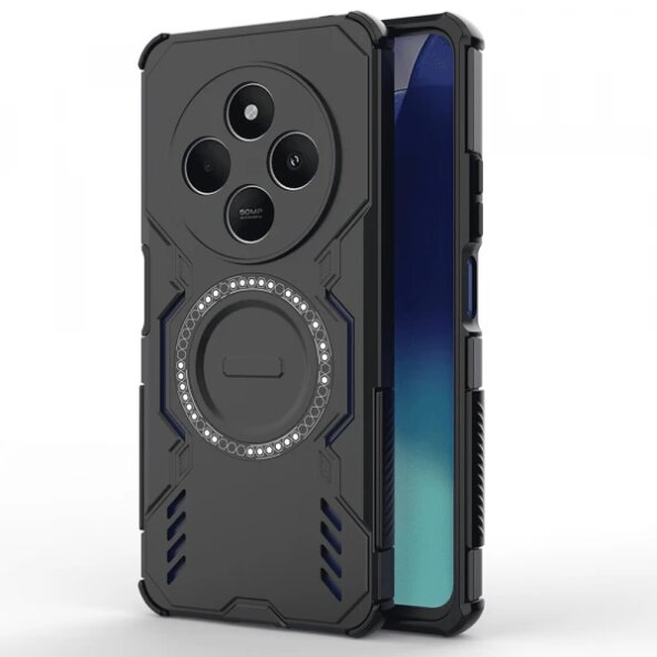 Husa MagSafe pentru Xiaomi Poco C75 / Redmi 14C, Techsuit, ArmorMag, Neagra