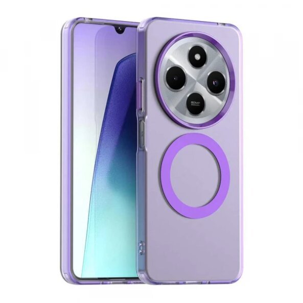 Husa MagSafe pentru Xiaomi Poco C75 / Redmi 14C, Techsuit, CandyCase, Mov