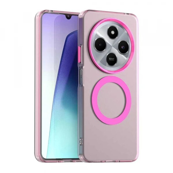 Husa MagSafe pentru Xiaomi Poco C75 / Redmi 14C, Techsuit, CandyCase, Roz