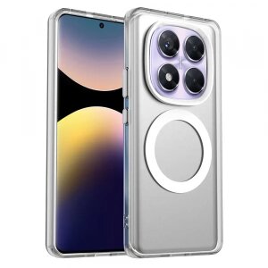 Husa MagSafe pentru Xiaomi Poco X7 / Redmi Note 14 Pro 5G, Techsuit, CandyCase, Alba