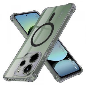 Husa MagSafe pentru Xiaomi Redmi Note 14 4G (Regional), Techsuit, Shockproof Clear, Neagra