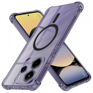 Husa MagSafe pentru Xiaomi Redmi Note 14 4G (Standard), Techsuit, Shockproof Clear, Neagra